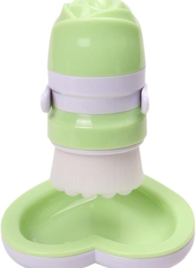 Heart Shaped Stand Double Headed Facial Cleansing Brush Manual Face Scrubber Portable Home Use - Image 1